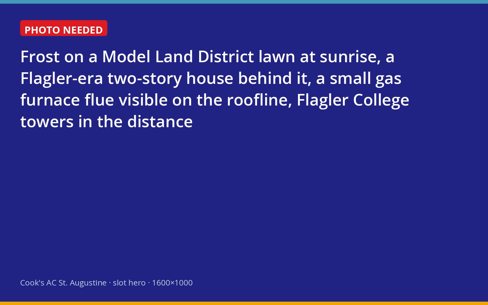Frosty morning in front of a Flagler-era home in St. Augustine's Model Land District