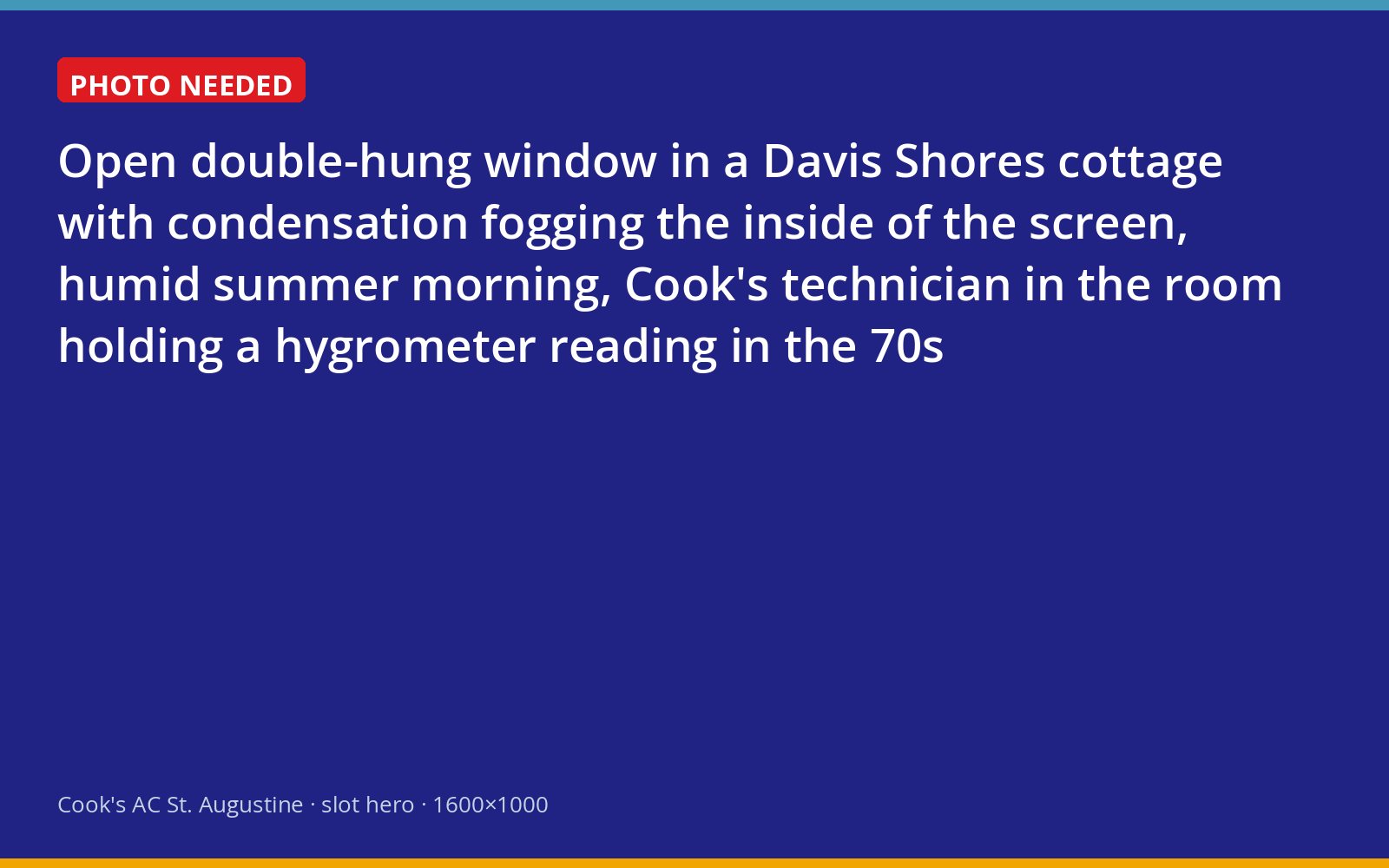 Humid air fogging a Davis Shores window as a Cook's technician reads indoor humidity